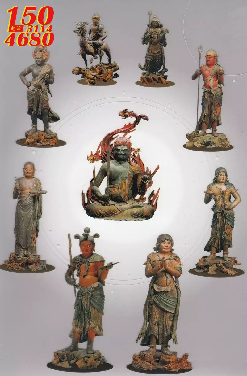 八大明王石雕/铜雕/玻璃钢雕塑像厂家定制图片之“八大明王雕塑像”