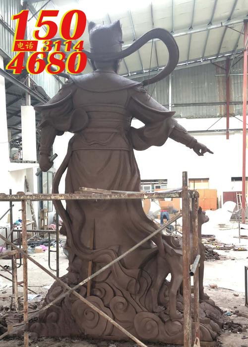 二郎神石雕/铜雕/玻璃钢雕塑像厂家定制图片之“二郎神雕塑像 (9)”