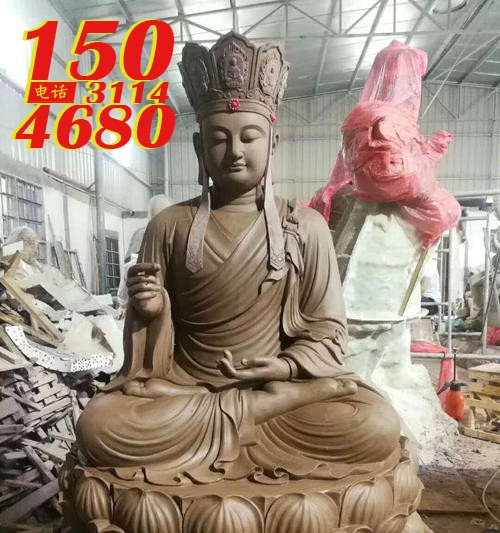 地藏王菩萨(地藏菩萨)石雕/铜雕/玻璃钢雕塑像厂家定制图片之“地藏王菩萨泥塑”