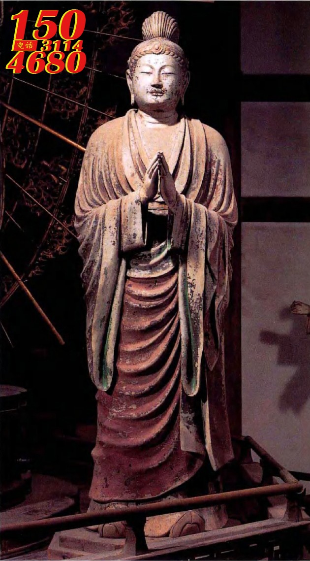 东方三圣石雕/铜雕/玻璃钢雕塑像厂家定制图片之“日光菩萨古代雕像”